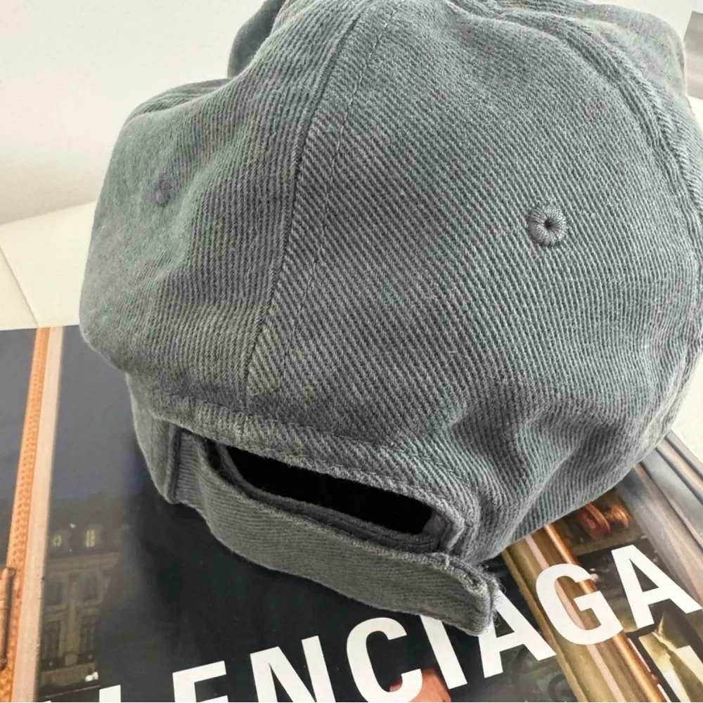 BALENCIAGA Denim Baseball Unisex Cap size L(59cm) 💯Authentic USED Like New!!! - Picture 7 of 13